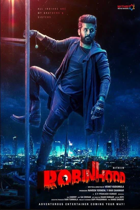 Poster of Robinhood (2025) Telugu PREHD 480p 720p and 1080p