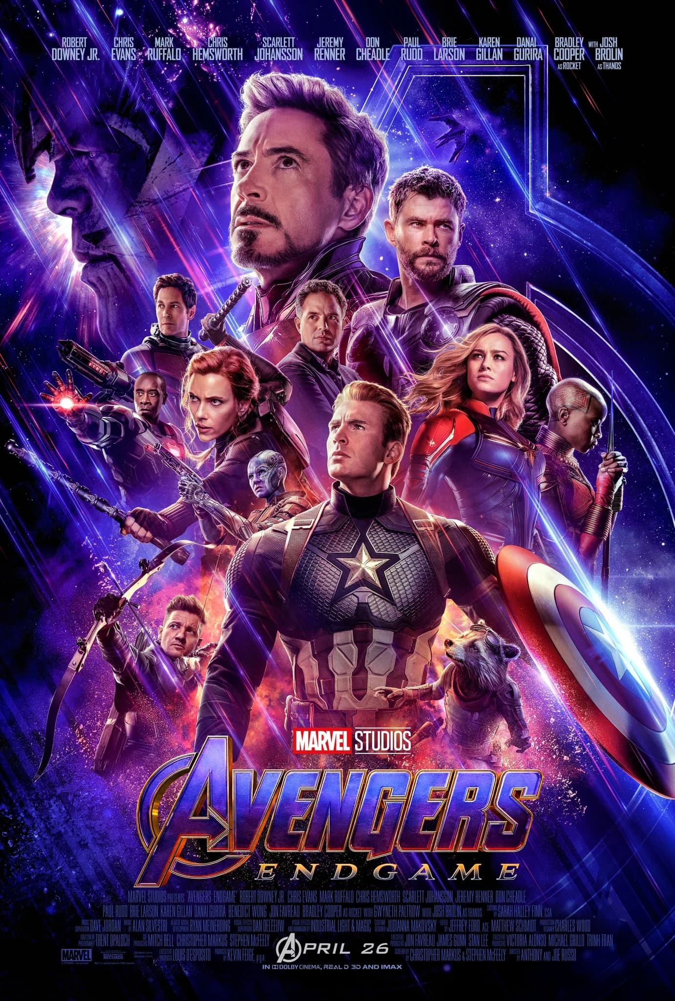 Poster of Avengers: Endgame (2019) Dual Audio {Hindi-English} 480p 720p 1080p 4K