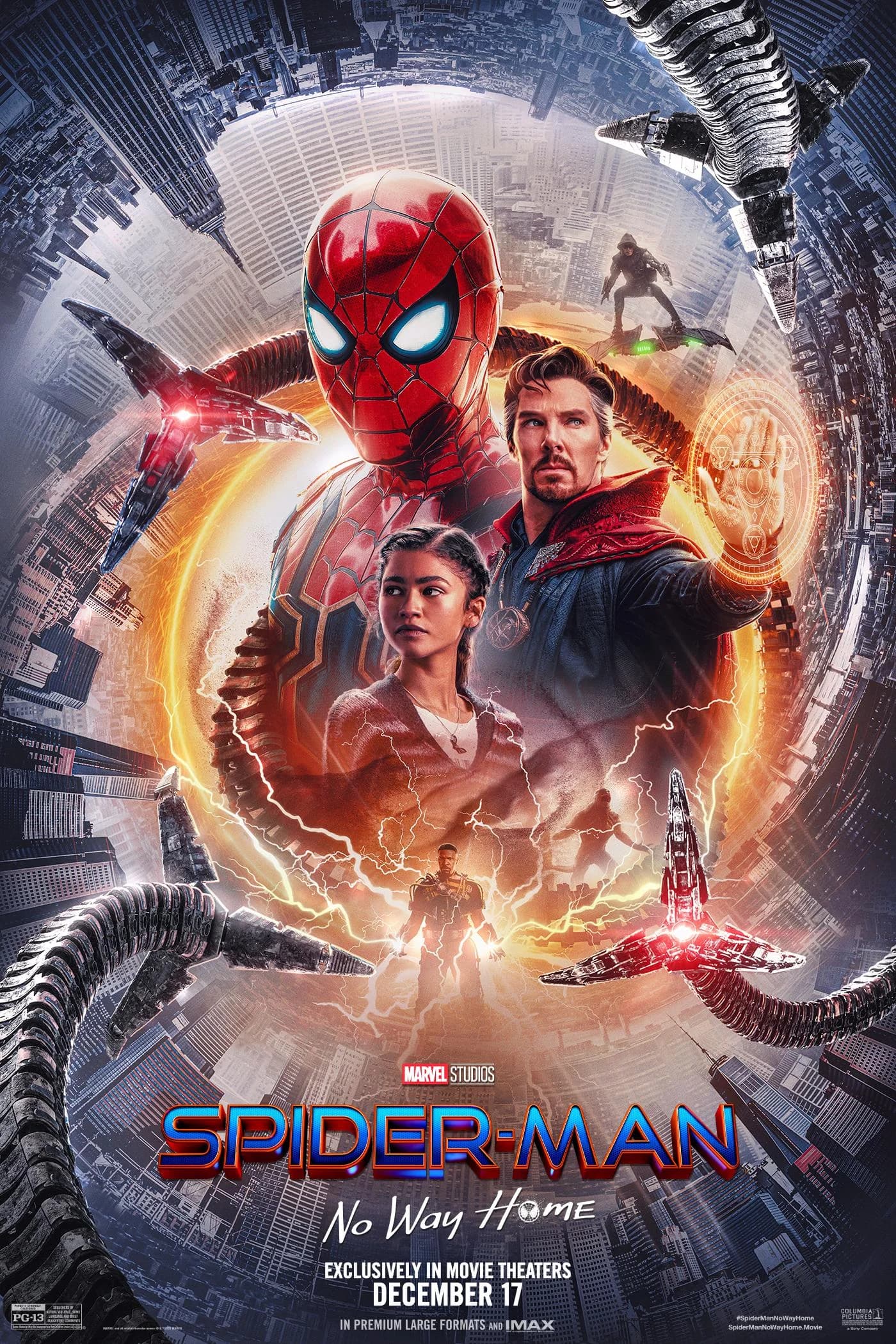 Poster of Spider-Man: No Way Home (2021) Dual Audio [Hindi ORG + English]
