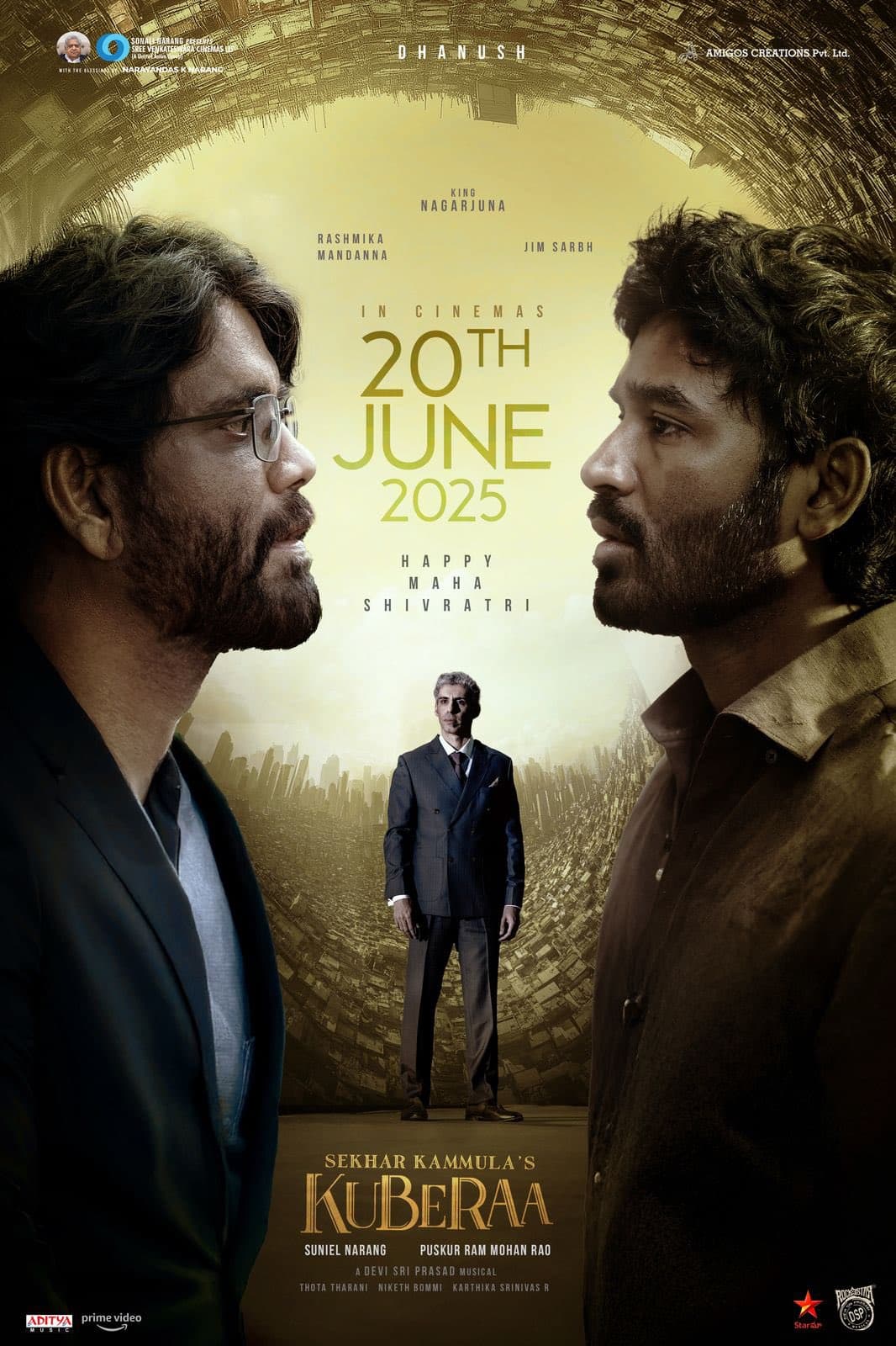 Poster of Kuberaa (2025) HDRip Hindi Dubbed