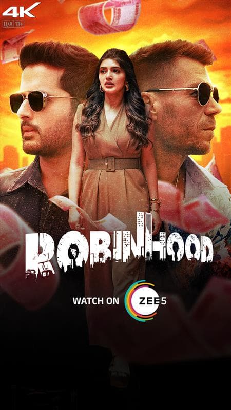 Poster of Robinhood (2025) WEB-DL Dual Audio [Hindi (DD5.1) & Telugu]