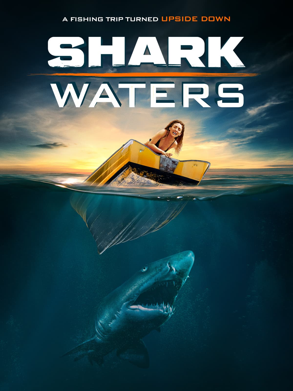 Poster of Shark Waters (2022) Blu-Ray Full Movie (Hindi-English)