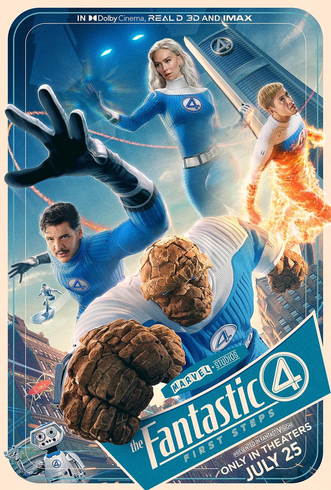 Poster of The Fantastic Four First Steps (2025) English Movie