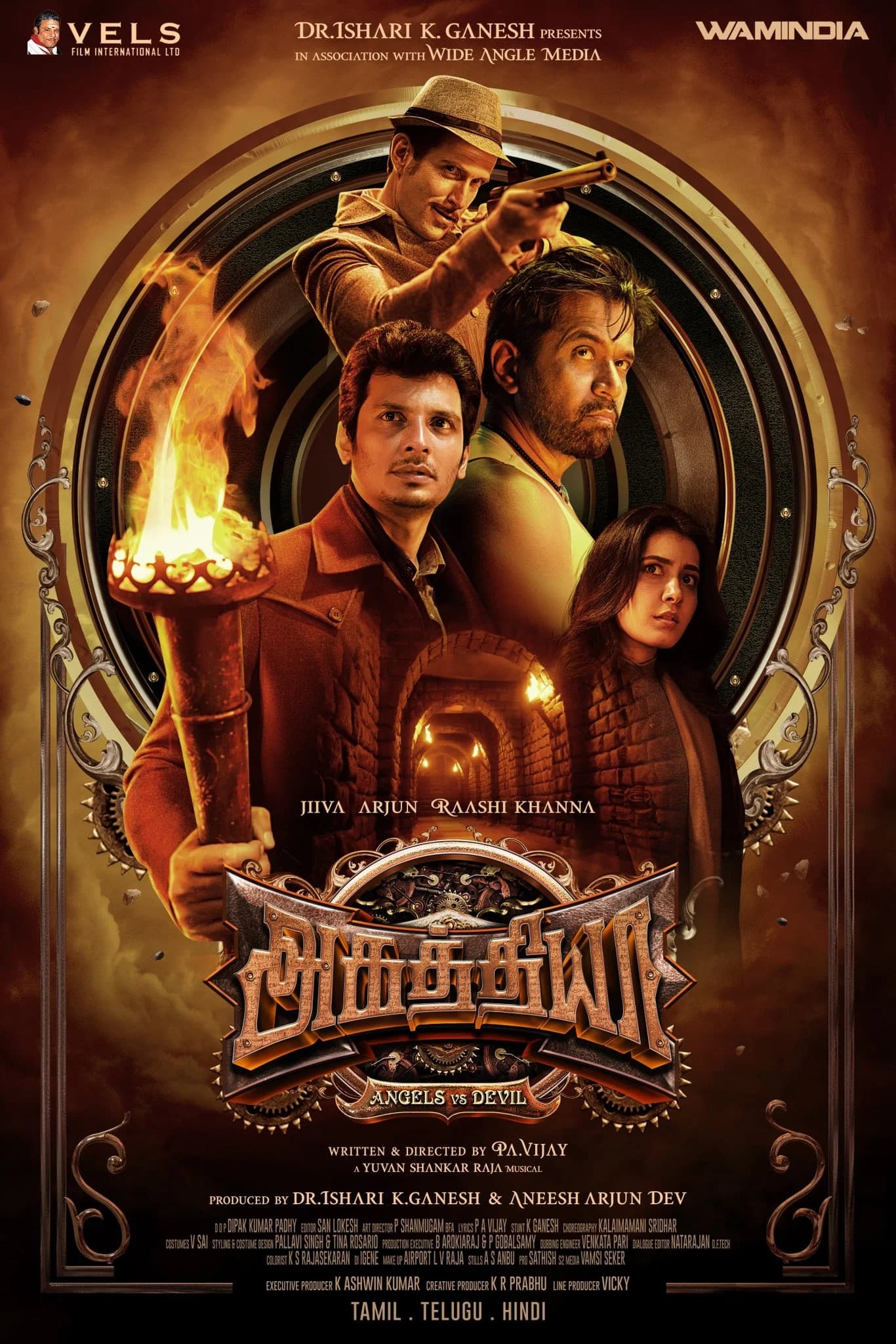 Poster of Aghathiyaa (2025) WEB-DL ORG. Dual Audio [Hindi DD5.1 – Tamil]
