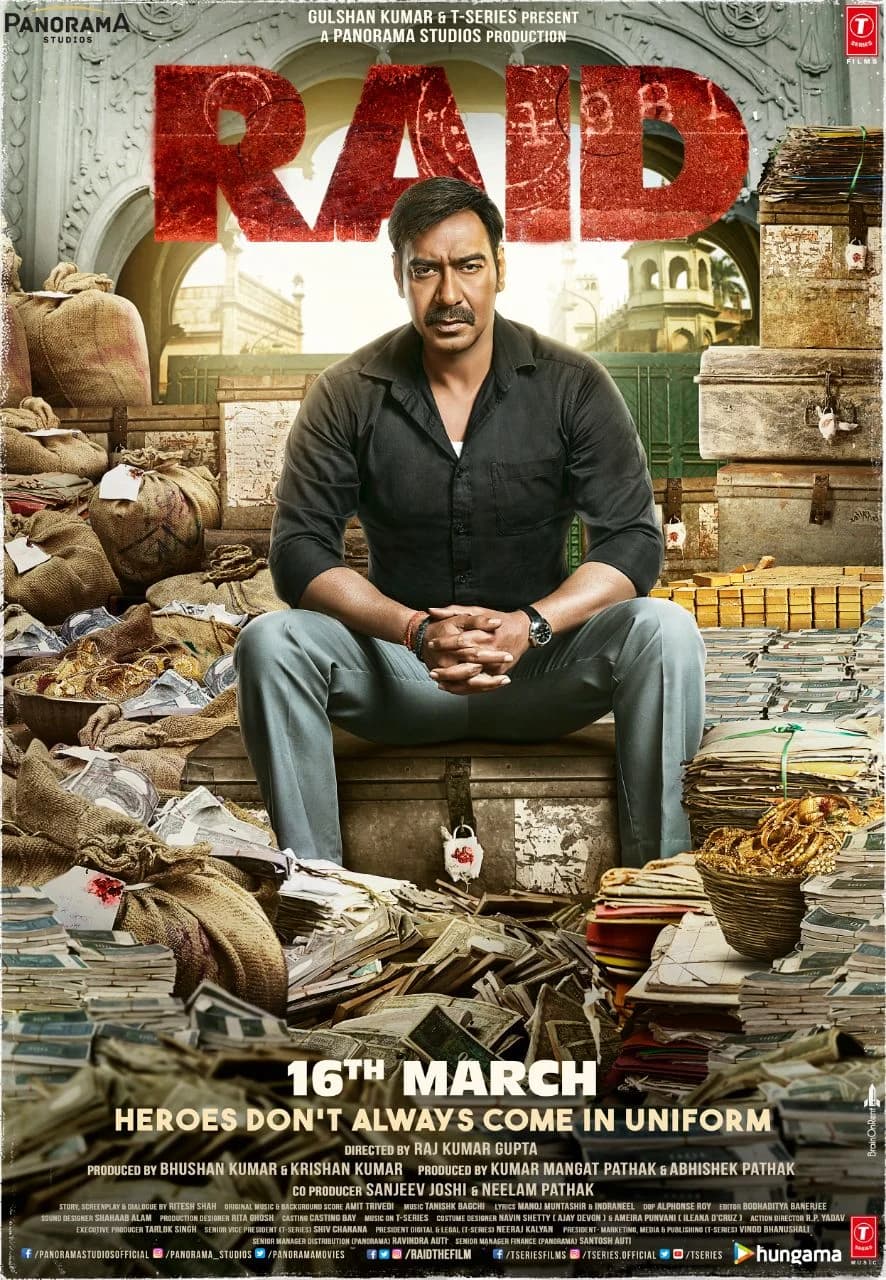 Poster of Raid (2018) Hindi Bluray 1080p 720p & 480p x264 DD5.1
