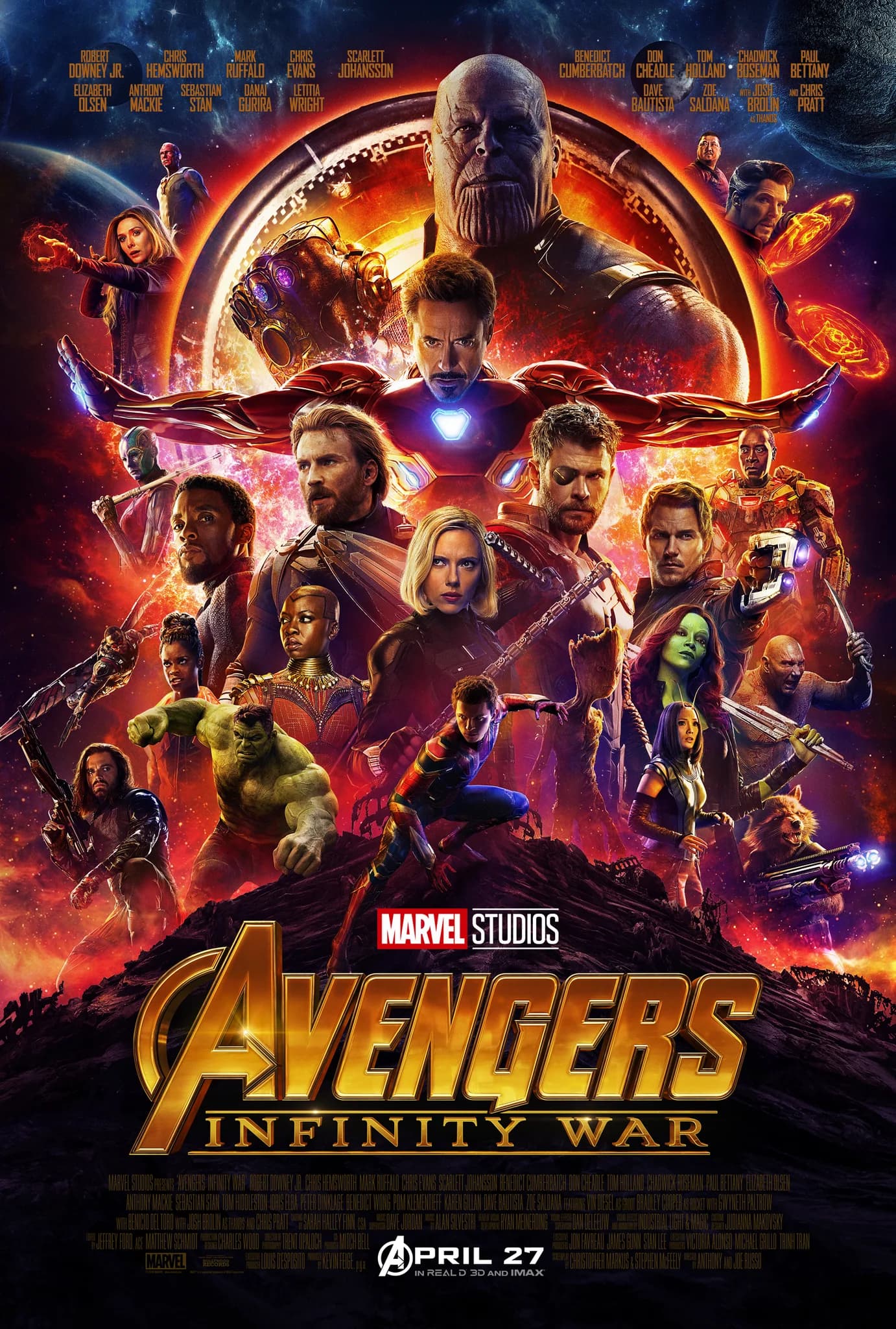 Poster of Avengers: Infinity War (2018) Dual Audio {Hindi-English}