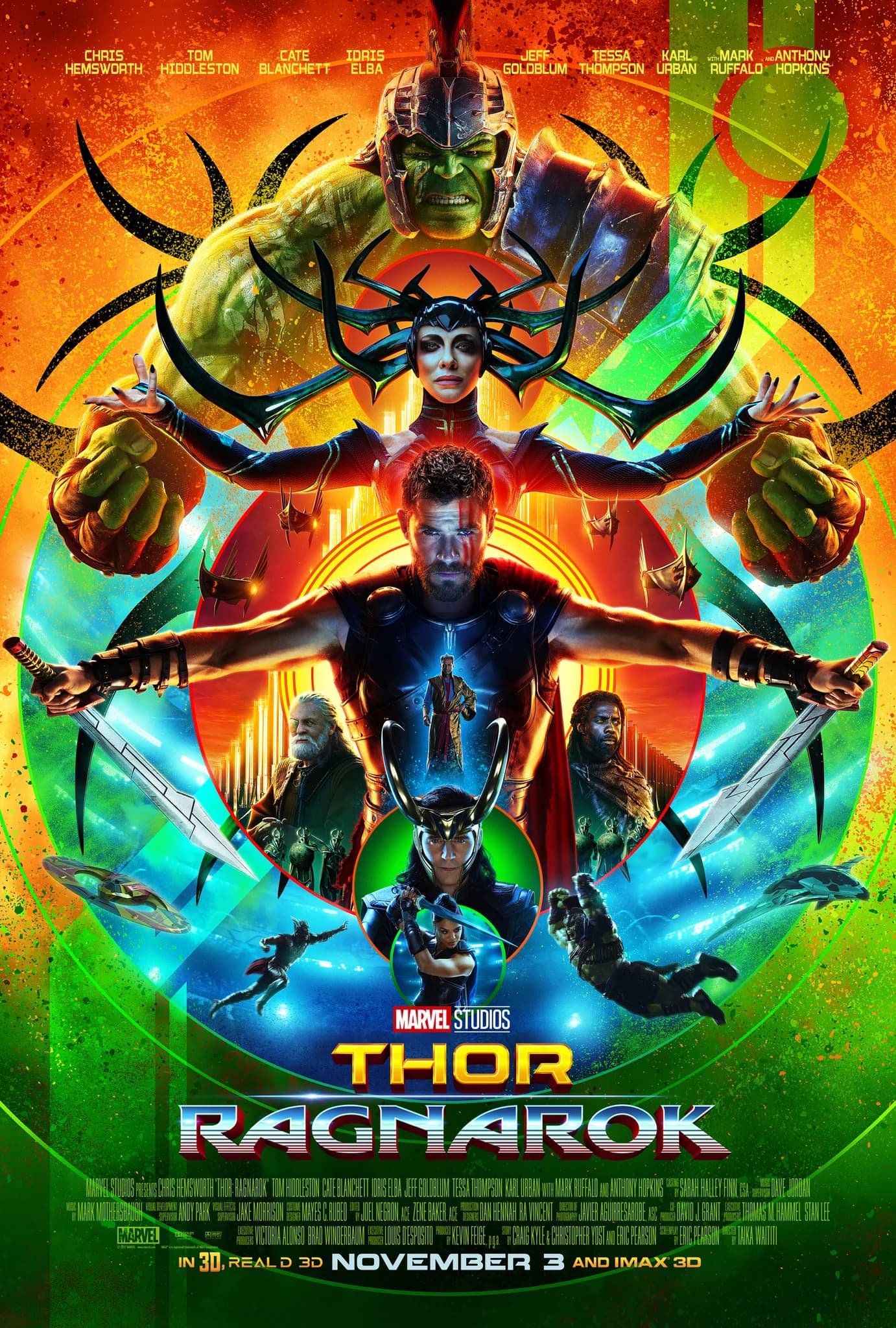 Poster of Thor: Ragnarok (2017) BluRay Dual Audio {Hindi-English}