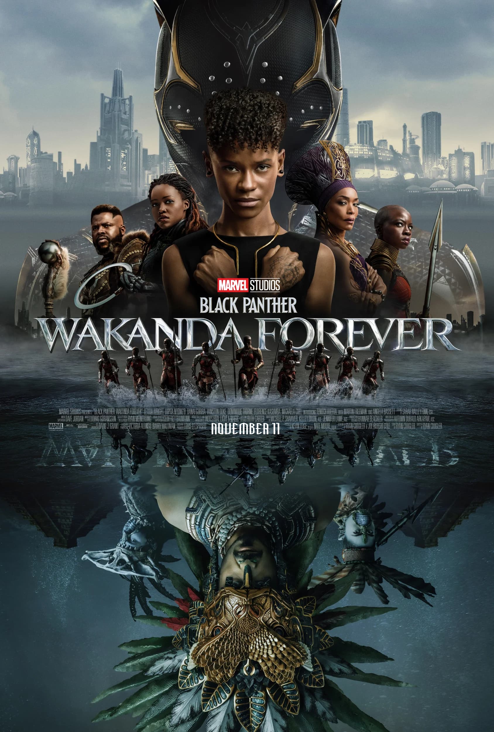 Poster of Black Panther: Wakanda Forever (2023) Dual Audio [Hindi DD5.1 – English] 
