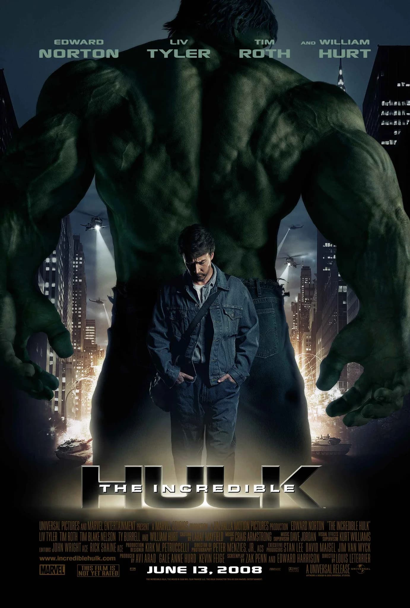Poster of The Incredible Hulk (2008) Dual Audio {Hindi-English}