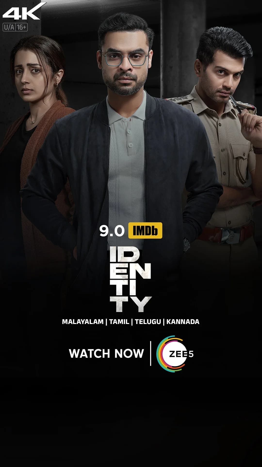 Poster of Identity (2025) [Hindi (ORG 2.0) & Malayalam] 2160p 1080p 720p & 480p Dual Audio