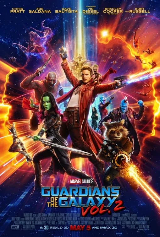 Poster of Guardians of the Galaxy Vol. 2 (2017) Dual Audio {Hindi-English}