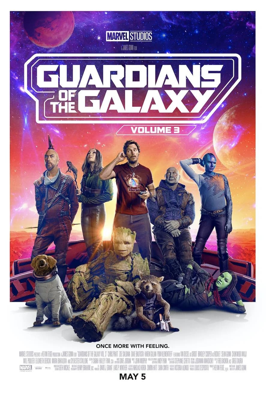 Poster of Guardians of the Galaxy Volume 3 (2023) Dual Audio [ORG 5.1 Hindi + English] 