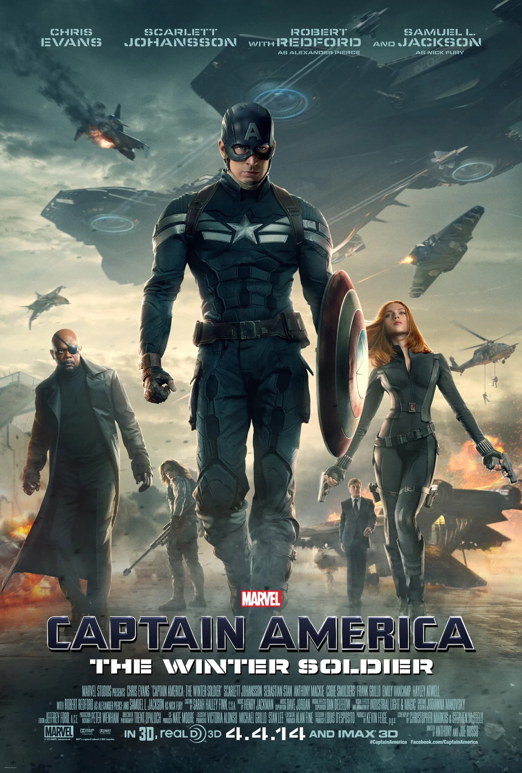 Poster of Captain America: The Winter Soldier (2014) Dual Audio {Hindi-English}