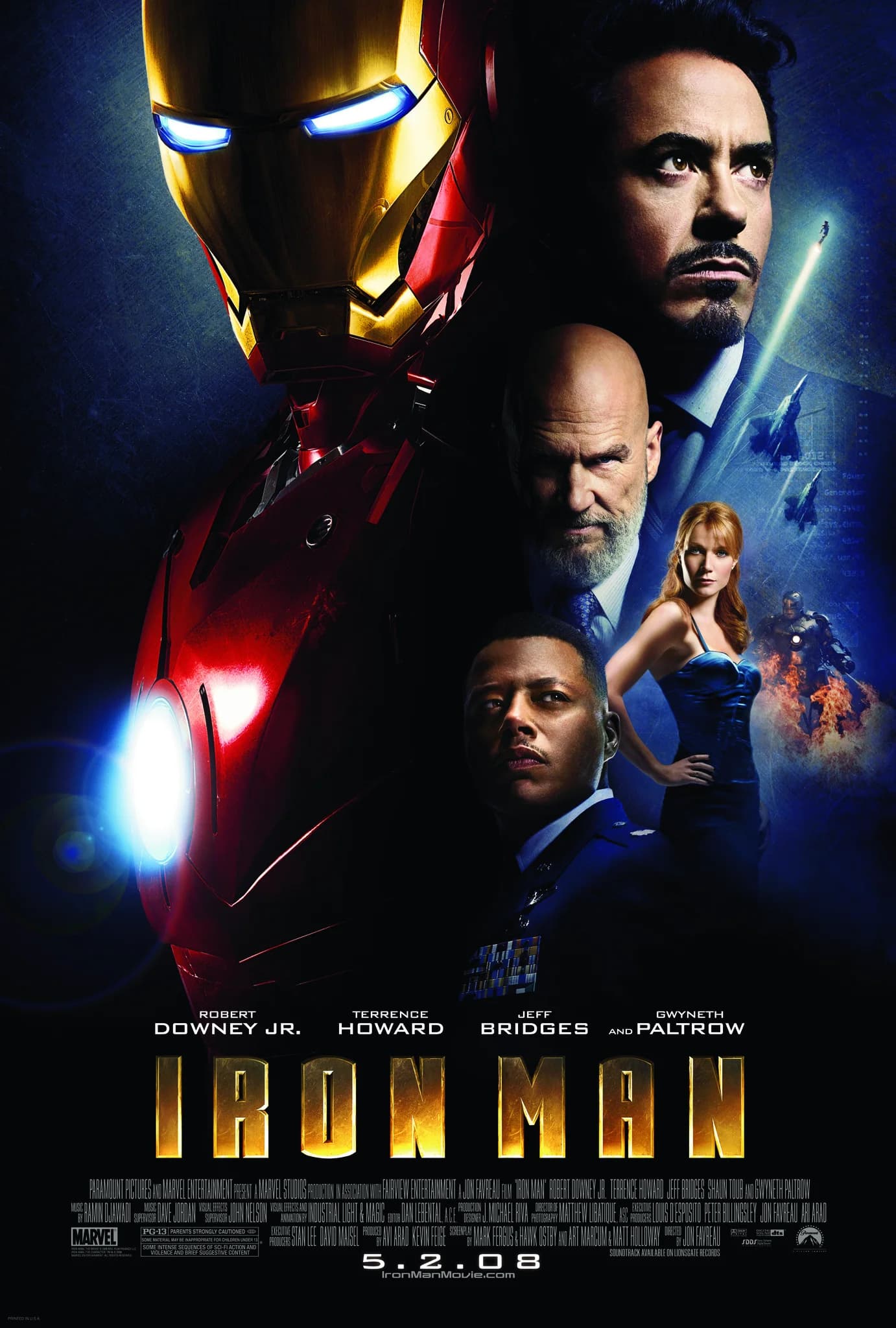 Poster of Iron Man (2008) Dual Audio {Hindi-English}
