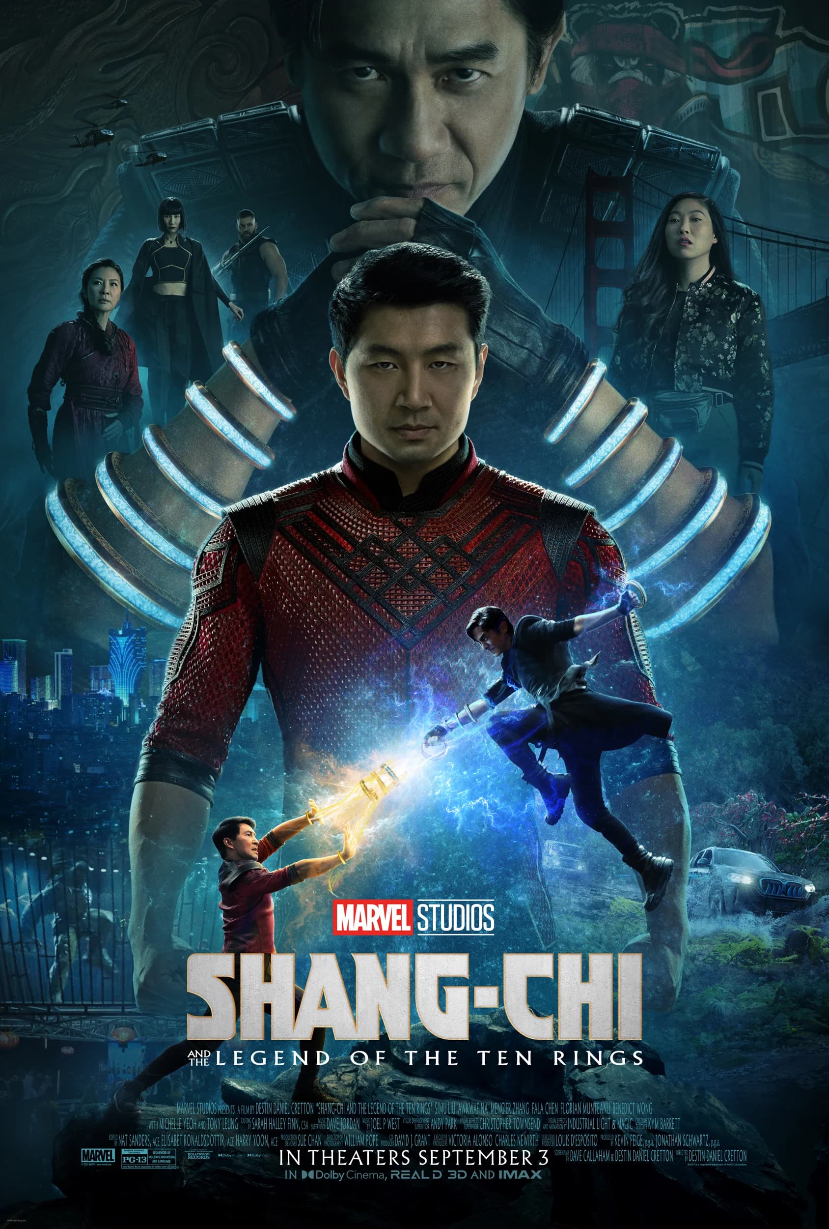 Poster of Shang-Chi and the Legend of the Ten Rings (2021) Dual Audio {Hindi-English}
