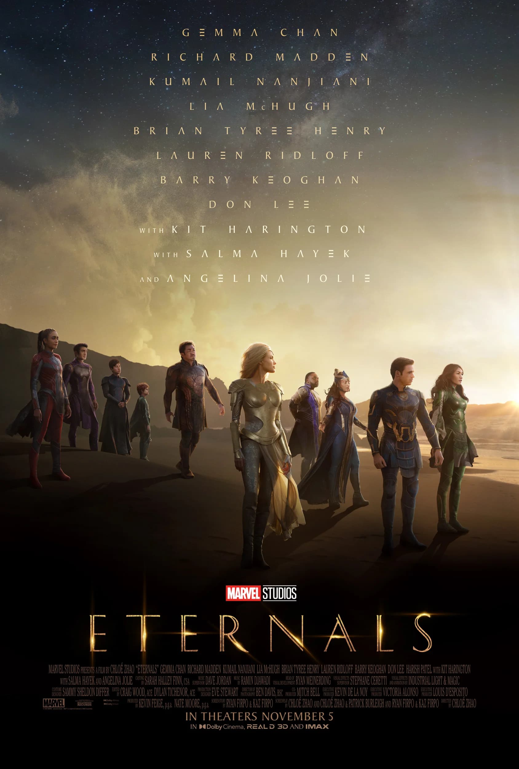 Poster of Eternals (2021) Dual Audio {Hindi-English}