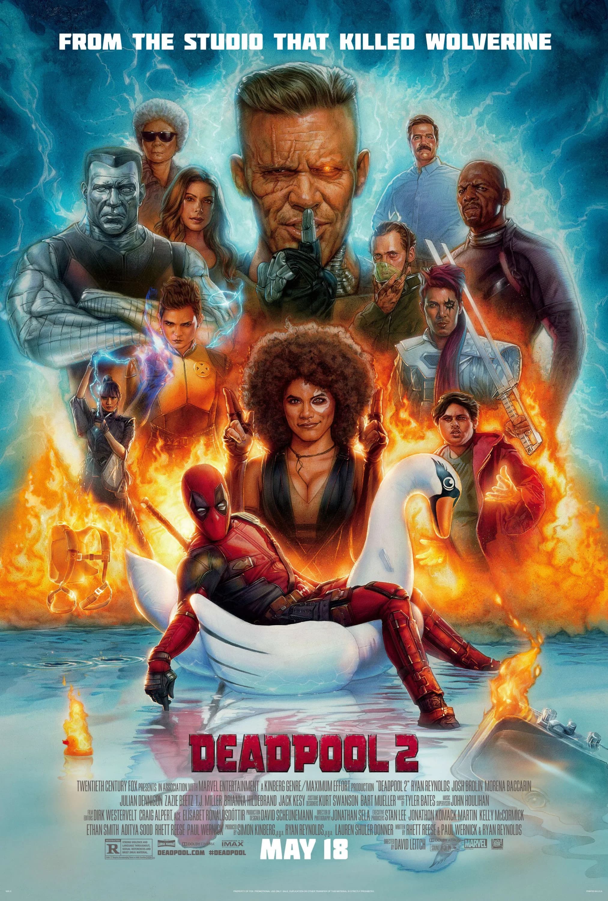 Poster of Deadpool 2 (2018) Dual Audio {Hindi-English}