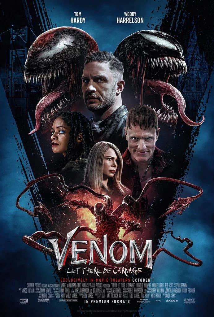 Poster of Venom 2 (2021) Dual Audio {Hindi (ORG.) + English ORG.}