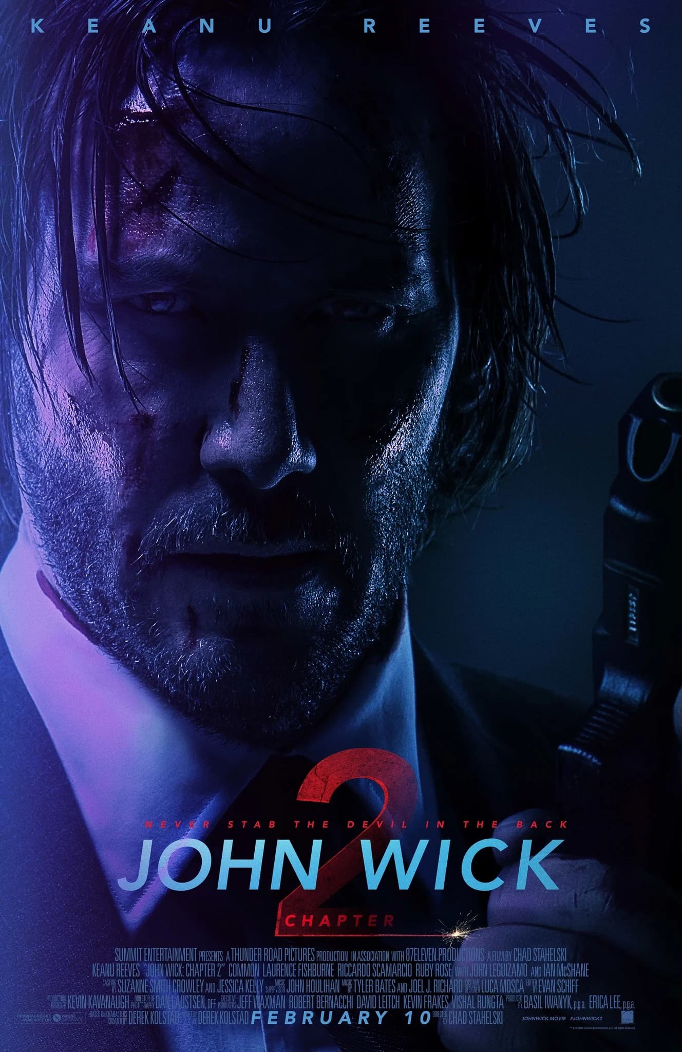 Poster of John Wick: Chapter 2 (2017) Dual Audio {Hindi-English}