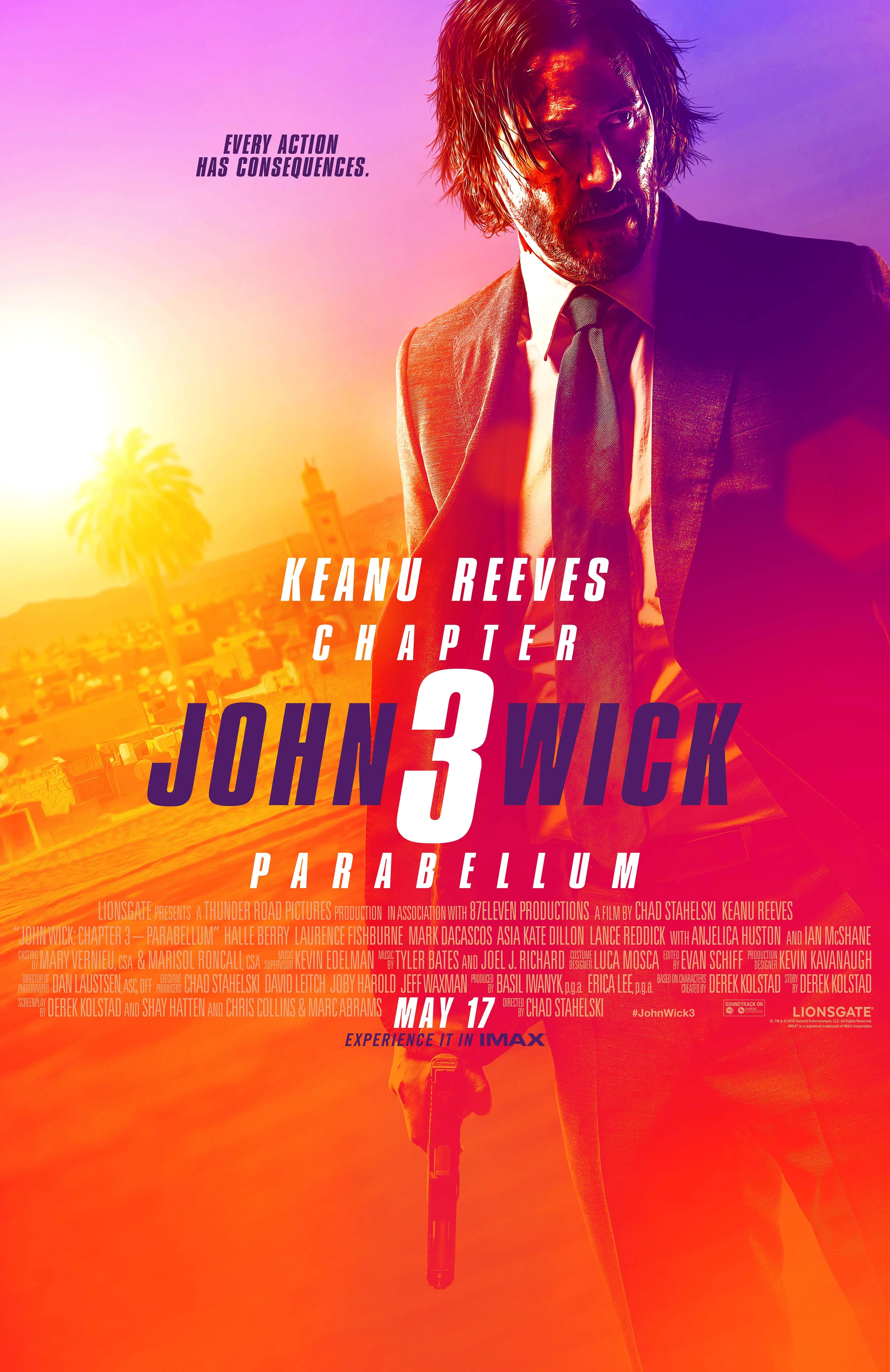 Poster of John Wick: Chapter 3: Parabellum (2019) Dual Audio {Hindi – English}