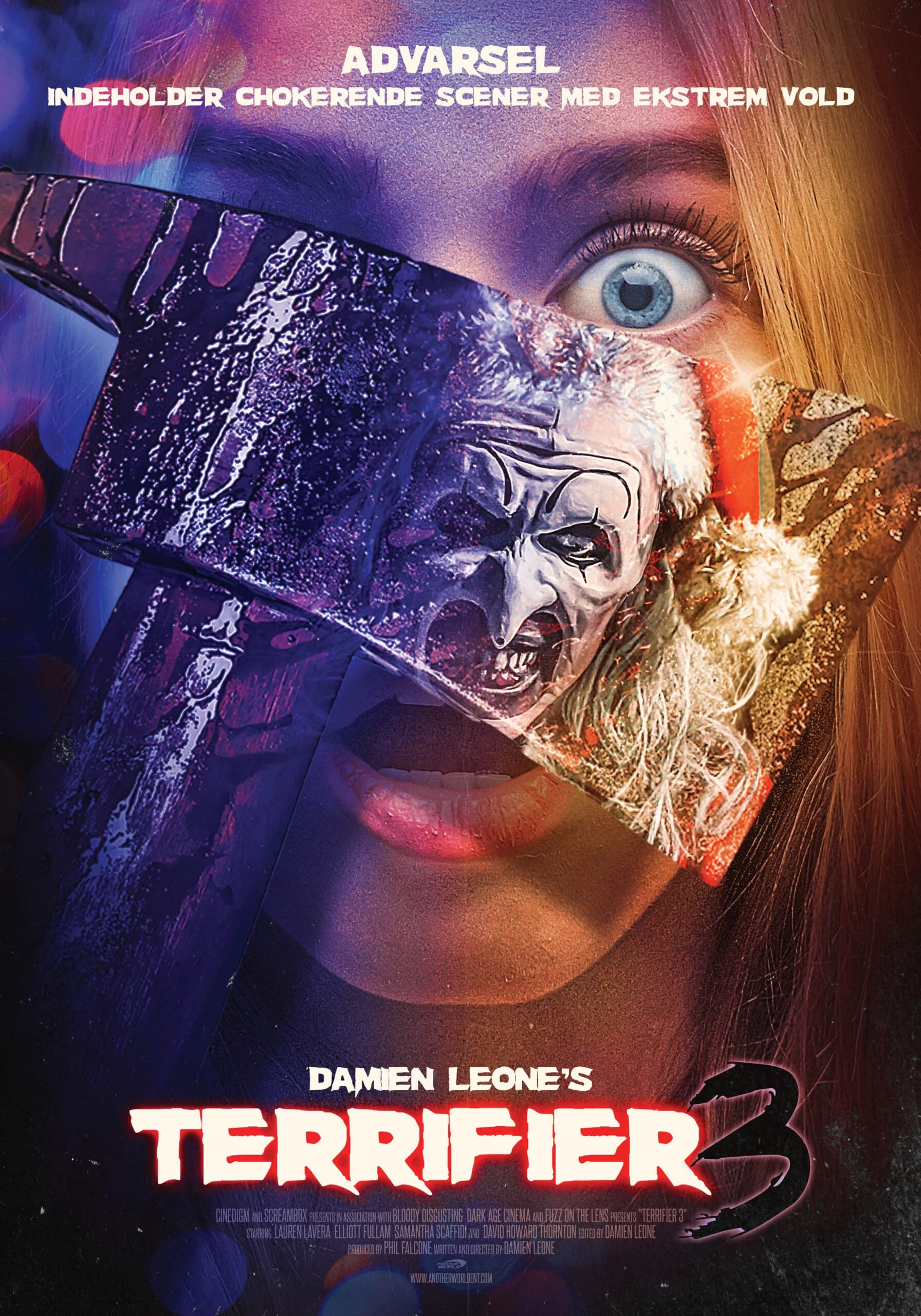 Poster of Terrifier 3 (2024) BluRay Dual Audio {Hindi-English}