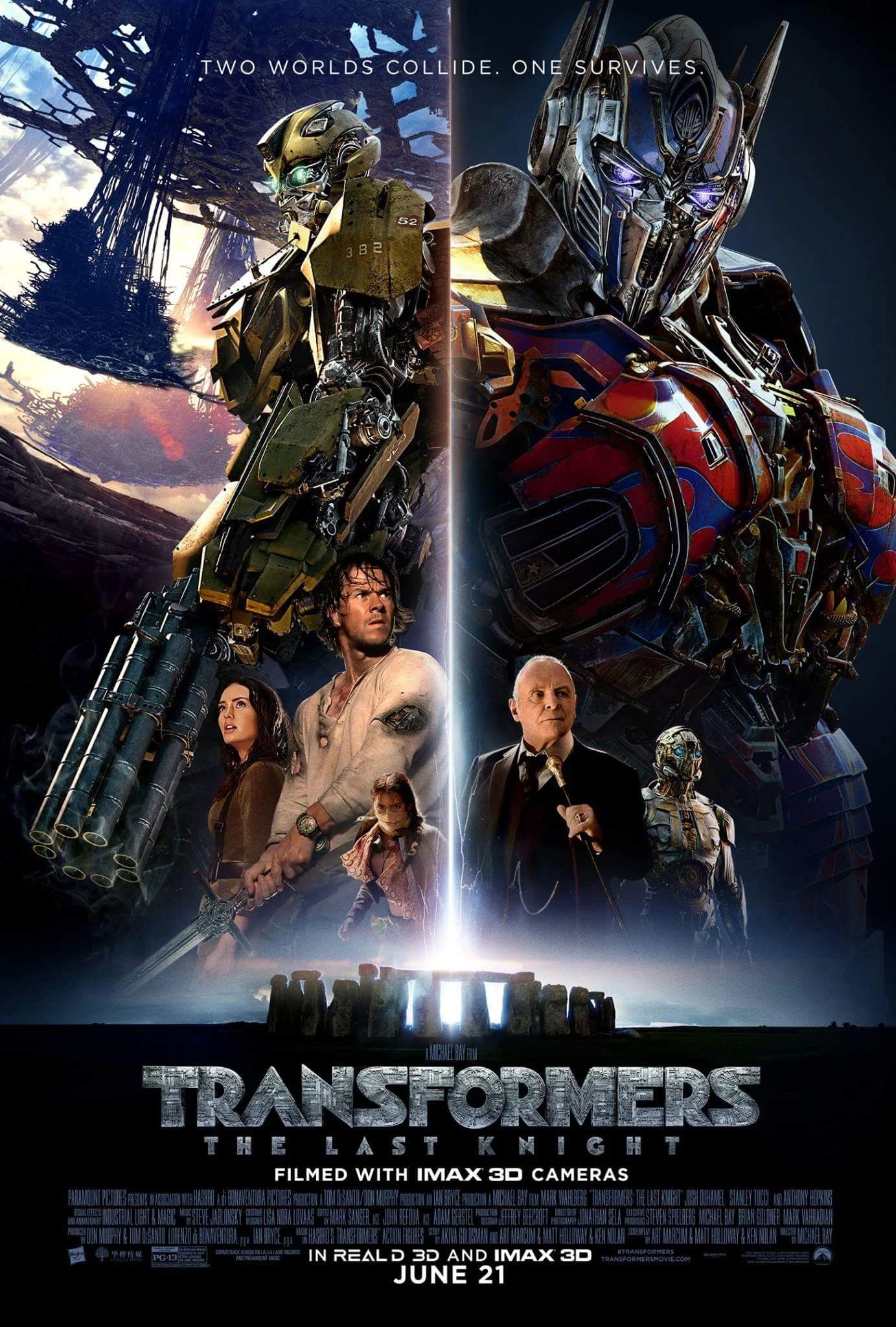 Poster of Transformers 5: The Last Knight (2017) Dual Audio [Hindi + English]