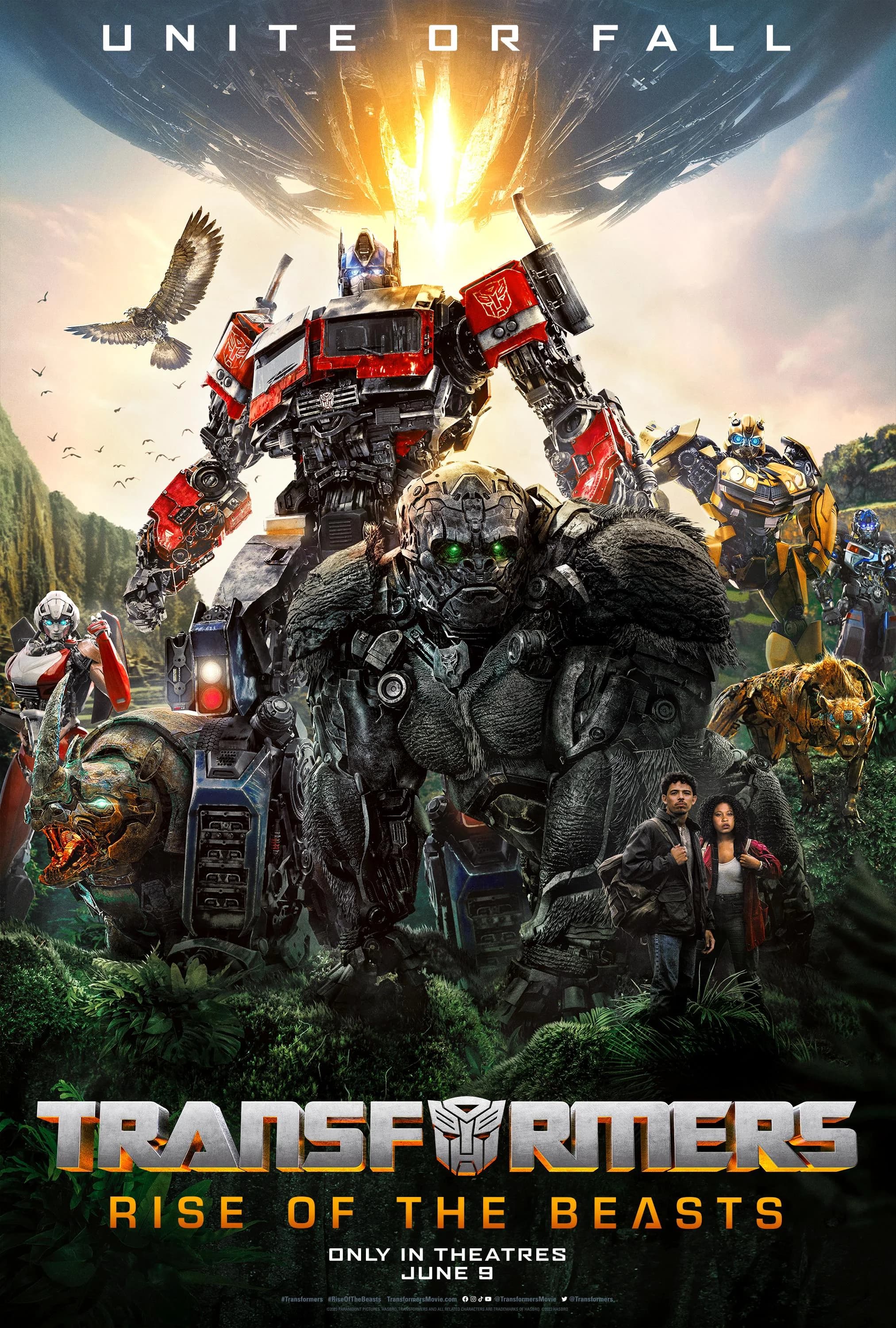 Poster of Transformers: Rise of the Beasts (2023) Dual Audio [ORG 5.1 Hindi + English]