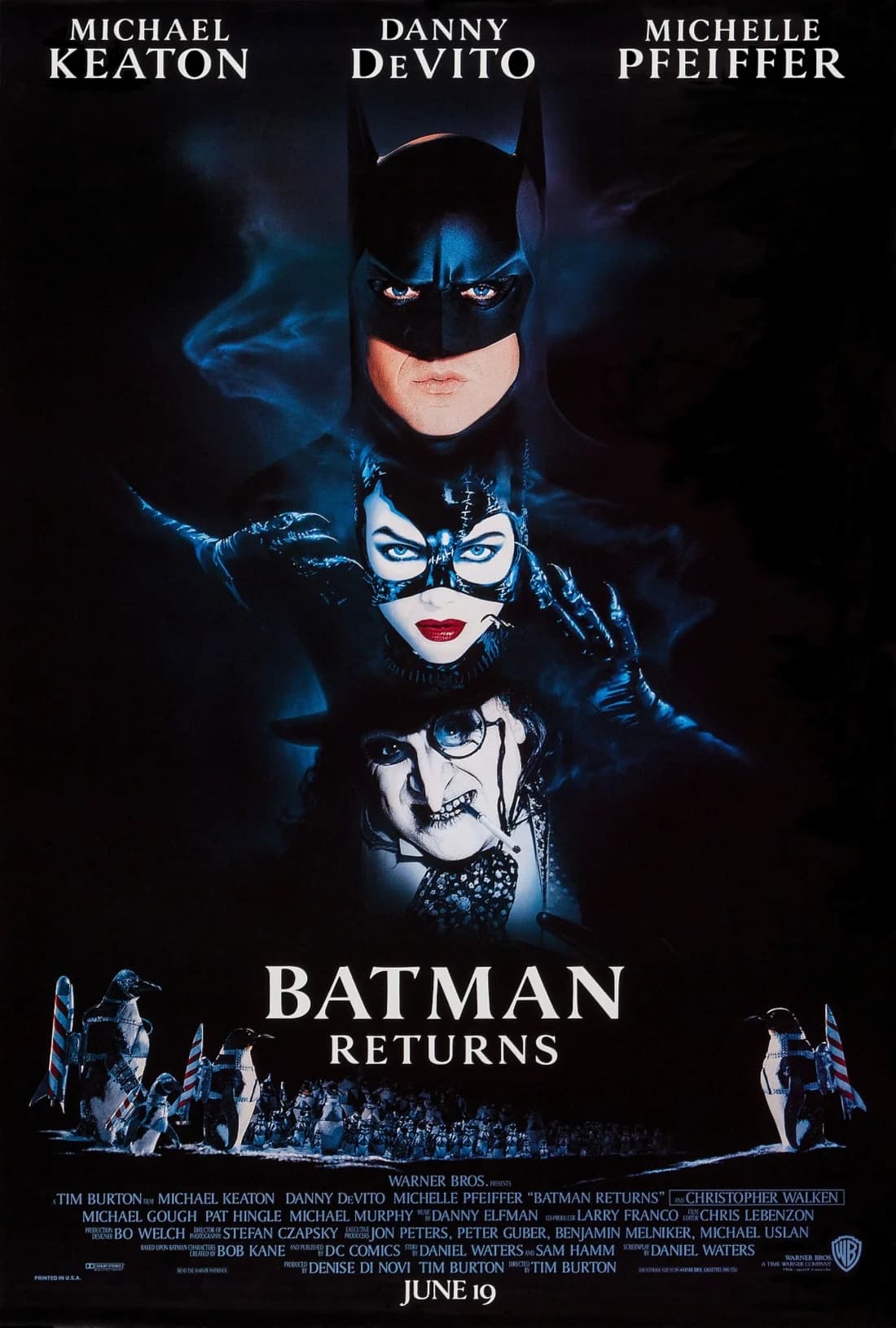 Poster of Batman Returns (1992) REMASTERED Dual Audio {Hindi-English}