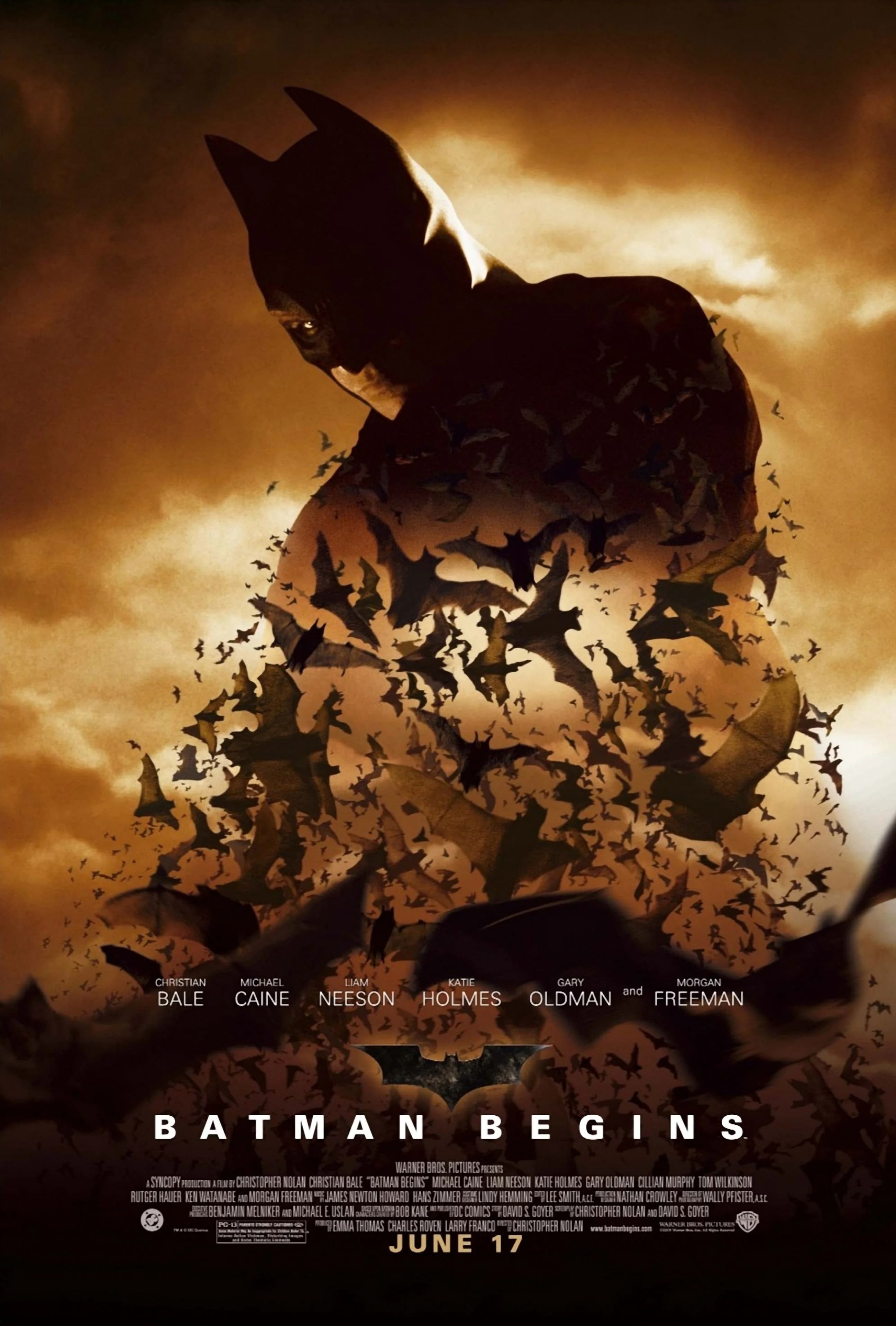 Poster of Batman Begins (2005) Dual Audio {Hindi-English}