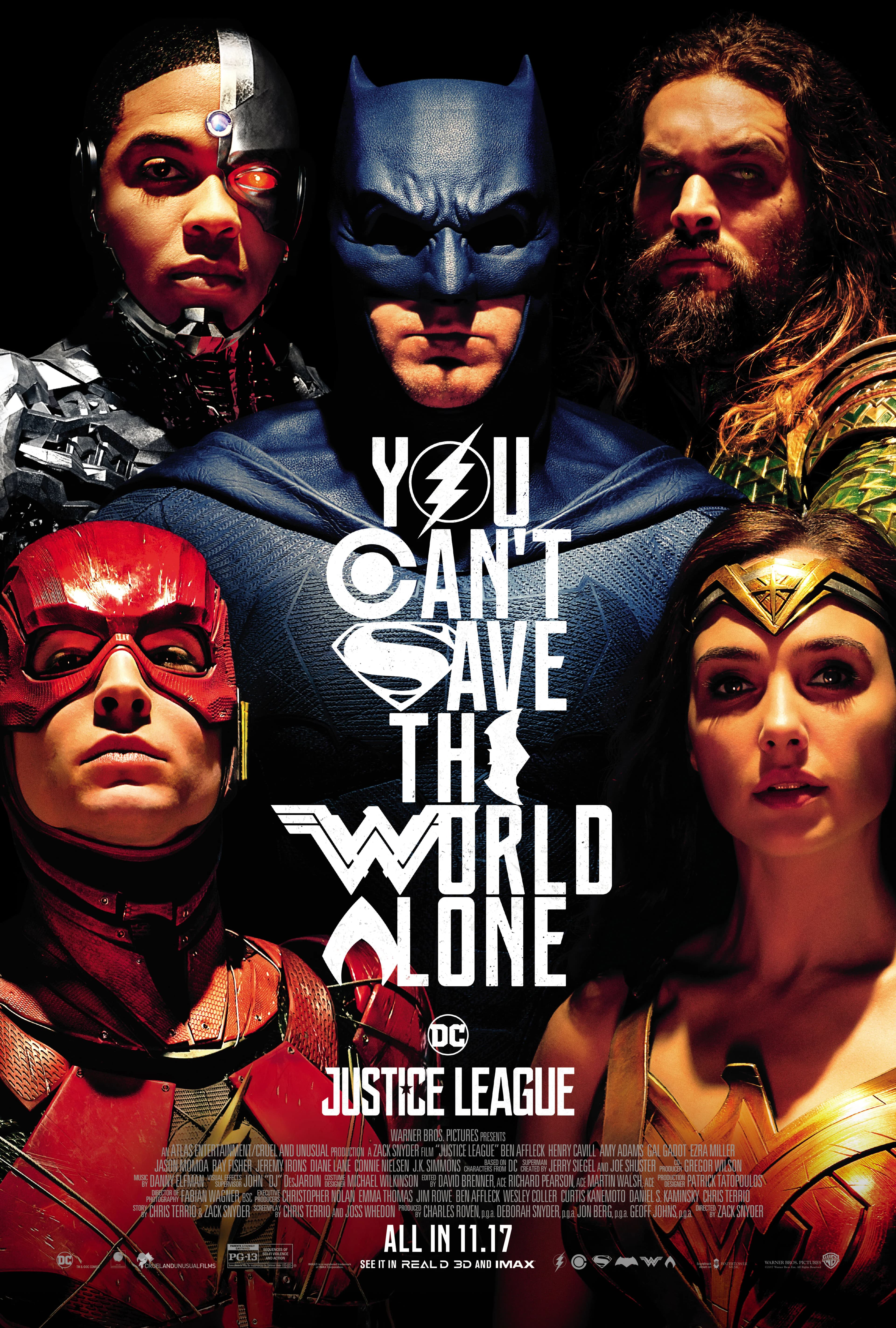 Poster of Justice League (2017) BluRay Dual Audio {Hindi-English}