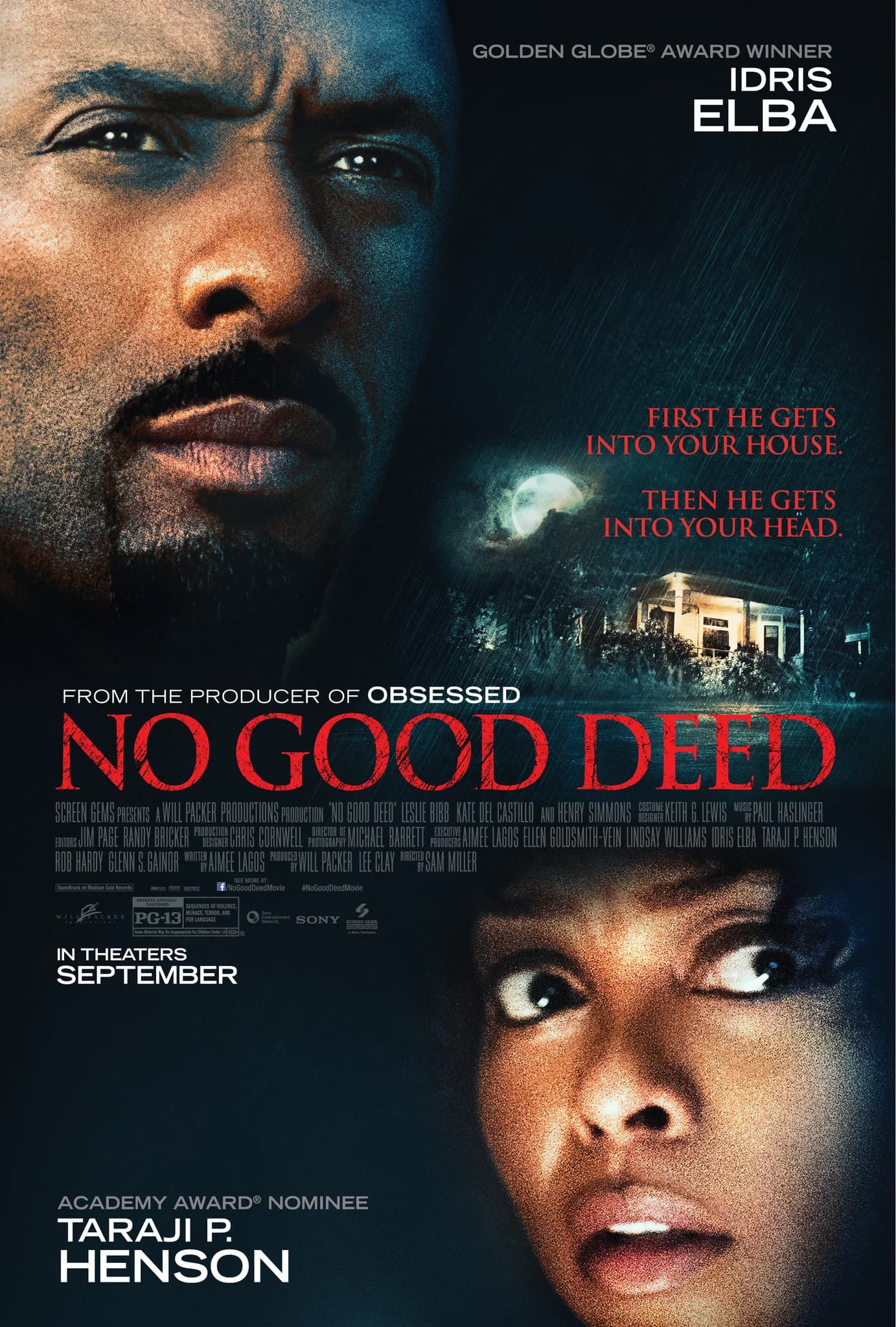 Poster of No Good Deed (2014) Dual Audio {Hindi-English}