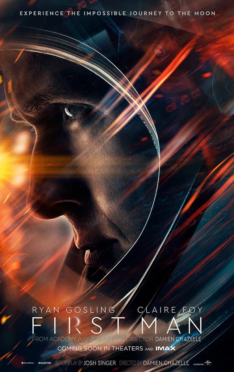 Poster of First Man (2018) Dual Audio {Hindi-English}
