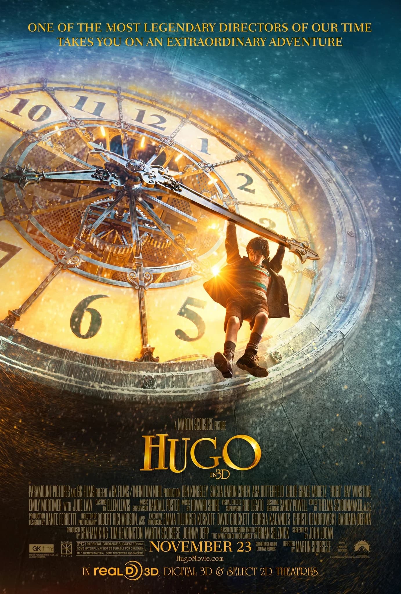 Poster of Hugo (2011) [Hindi (ORG 5.1) & English] 