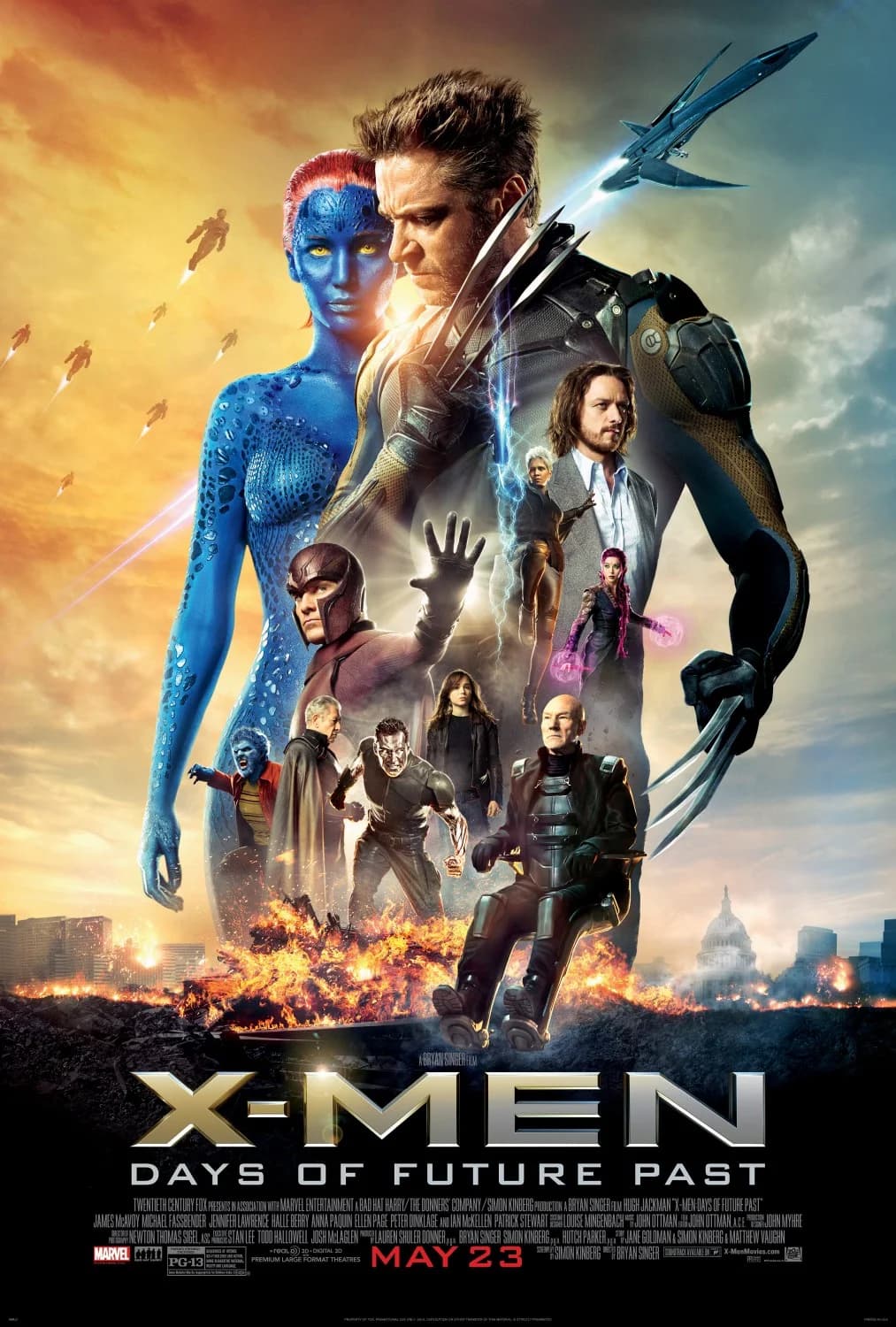 Poster of X-Men: Days of Future Past (2014) Dual Audio [Hindi-English]