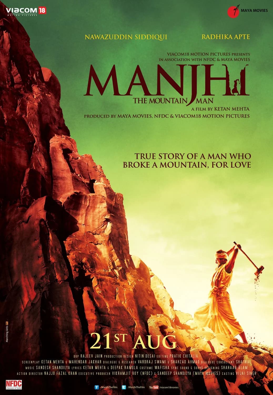 Poster of Manjhi: The Mountain Man (2015) Hindi Movie