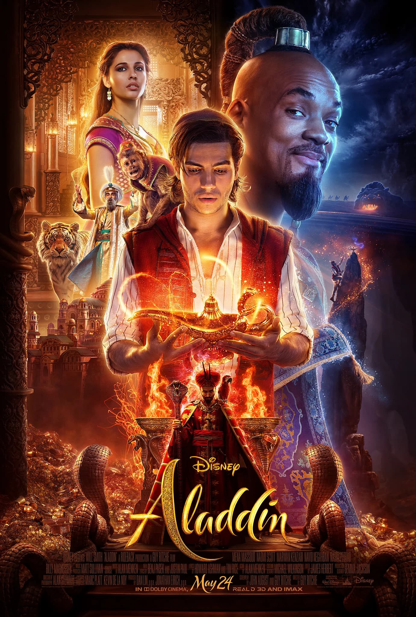 Poster of Aladdin (2019) BluRay [Hindi (ORG 5.1) & English] 