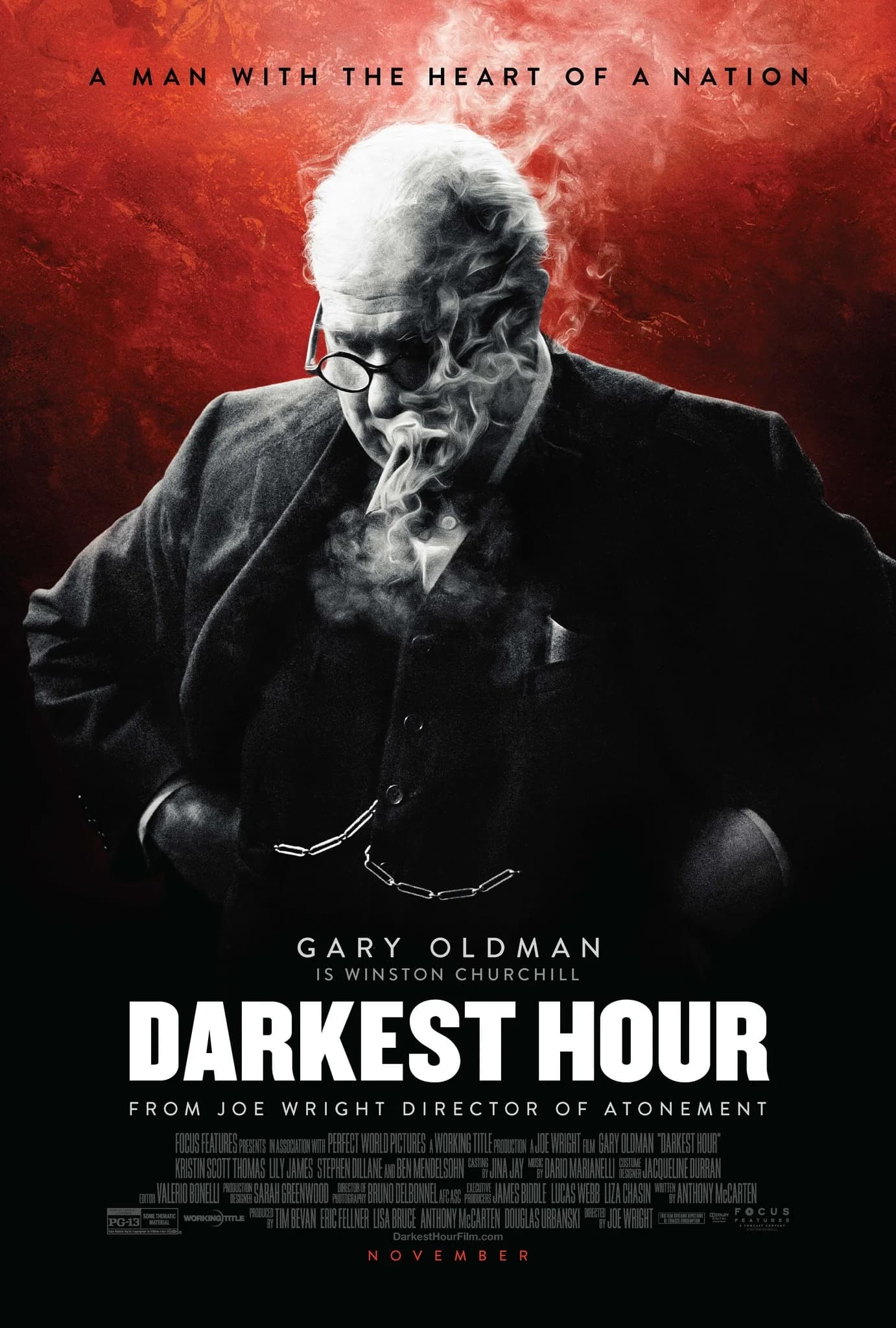 Poster of Darkest Hour (2017) BluRay [Hindi (ORG 5.1) & English] 