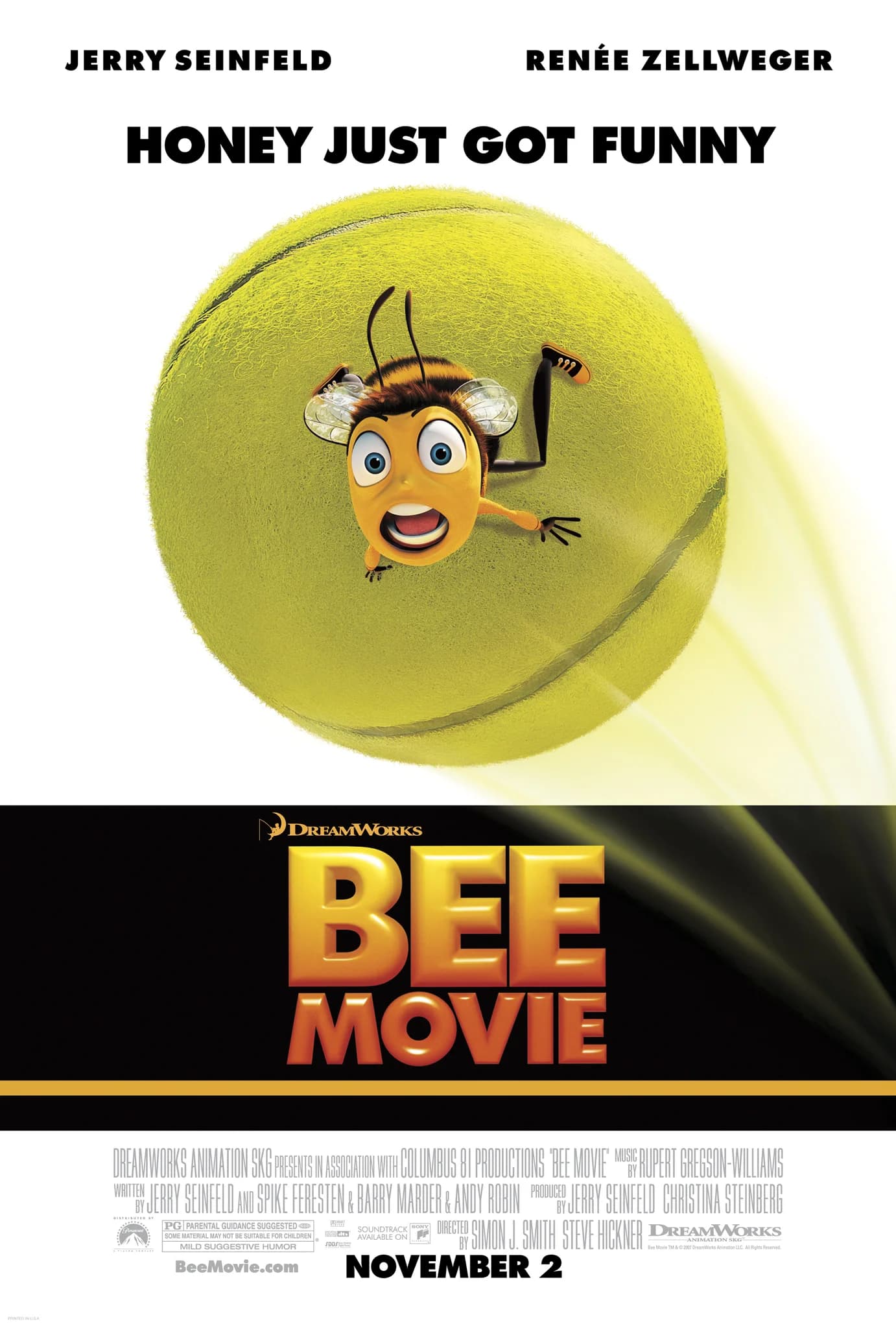 Poster of Bee Movie (2007) BluRay [Hindi (ORG 5.1) & English]