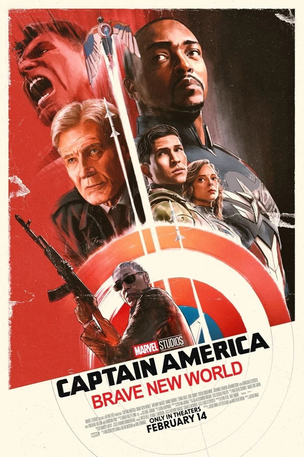 Poster of Captain America: Brave New World (2025) WEB-DL Dual Audio {Hindi-English}