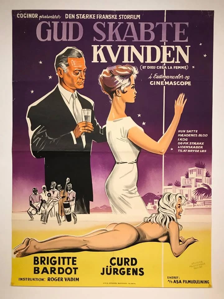 Poster of And God Created Woman (1956) BluRay Dual Audio [Hindi & French]