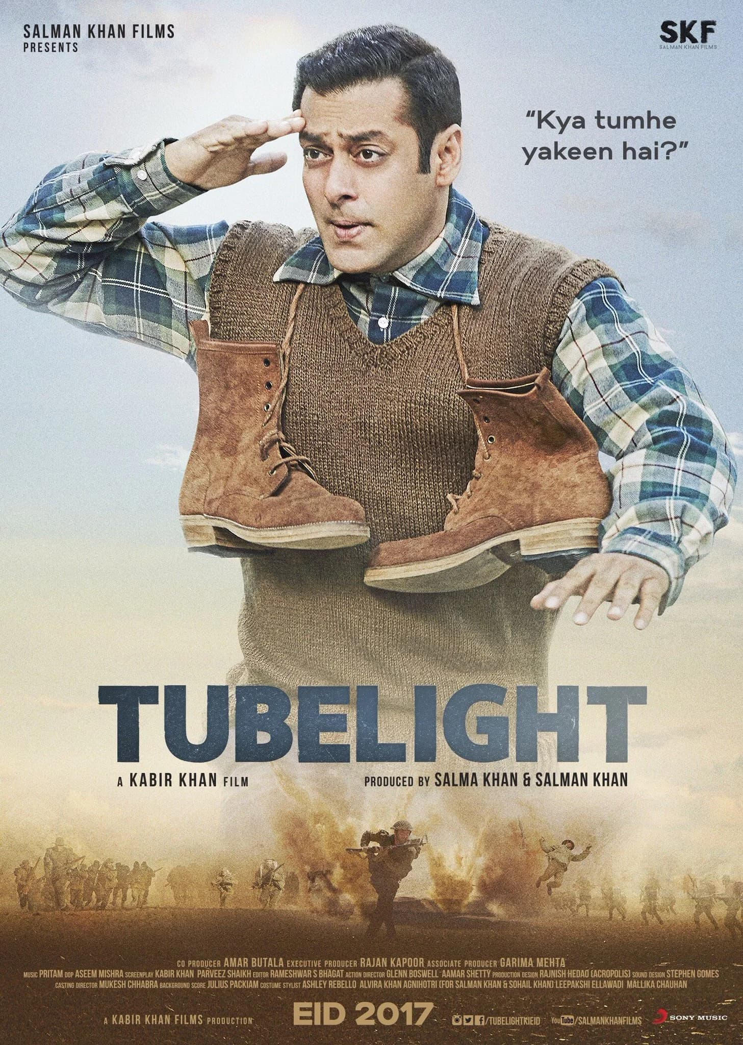 Poster of Tubelight (2017) WEB-DL Hindi Movie