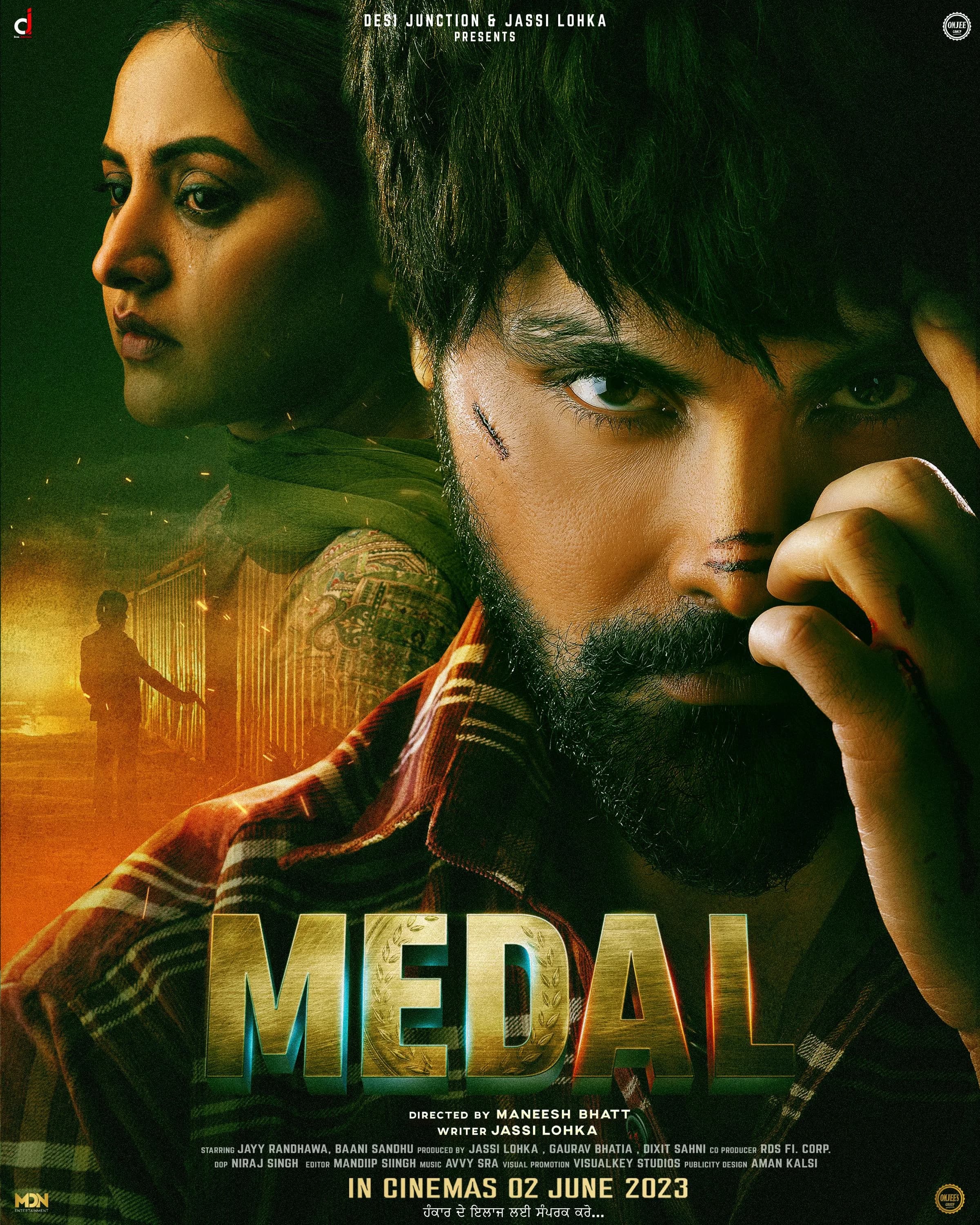 Poster of Medal (2023) Punjabi Full Movie AMZN WEB-DL