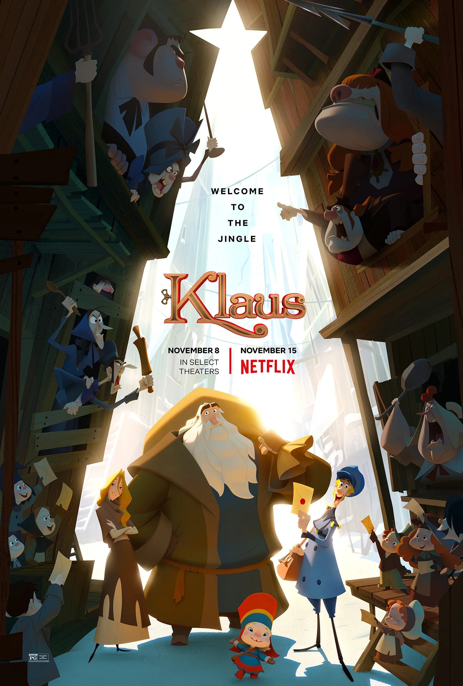 Poster of Klaus (2019) WEB-DL [Hindi (ORG 5.1) & English]