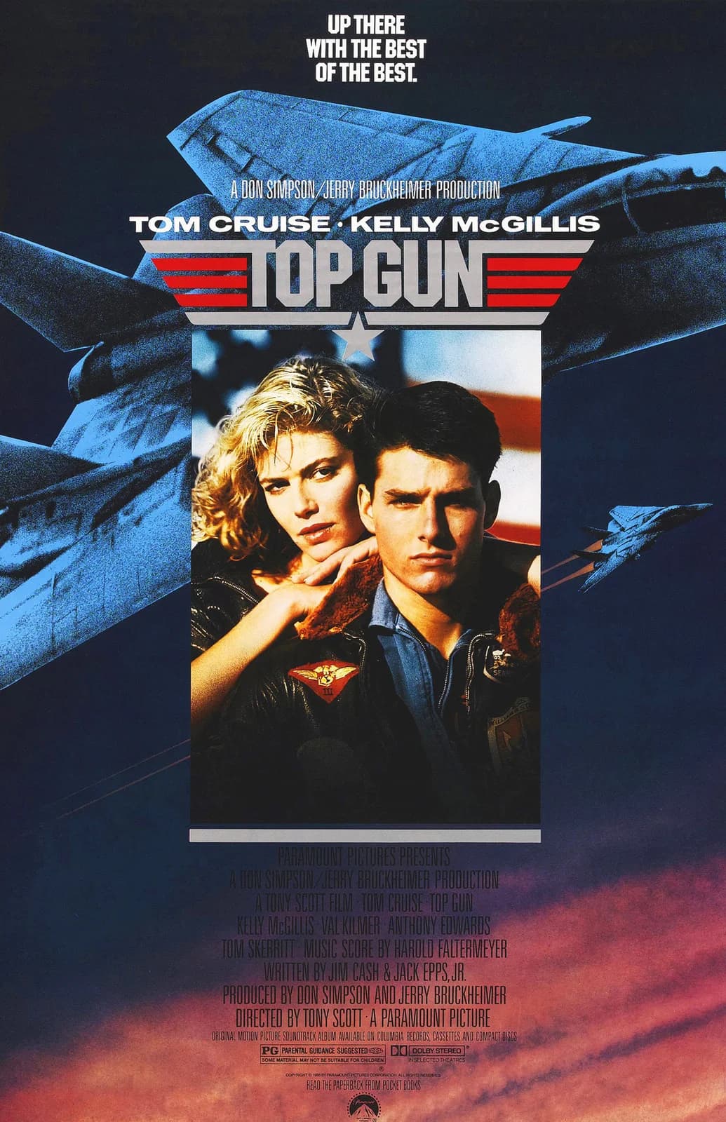 Poster of Top Gun (1986) Bluray REMASTERED Dual Audio {Hindi-English}