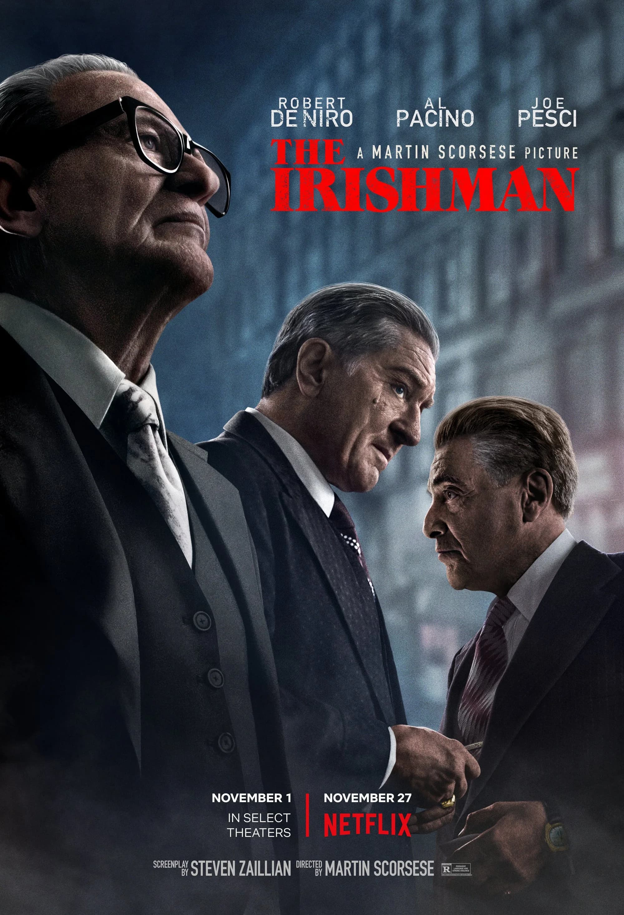 Poster of The Irishman (2019) WEB-DL [Hindi (ORG 5.1) & English]