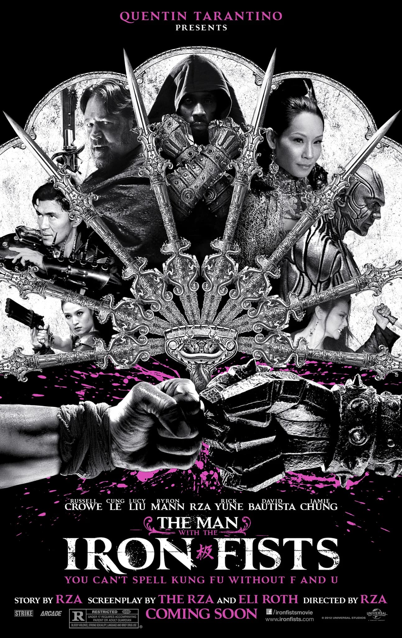 Poster of The Man with the Iron Fists (2012) BluRay [Hindi (ORG 5.1) & English]