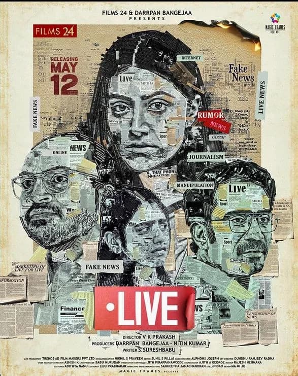 Poster of Live (2023) WEB-DL [Hindi (DD2.0) & Malayalam]
