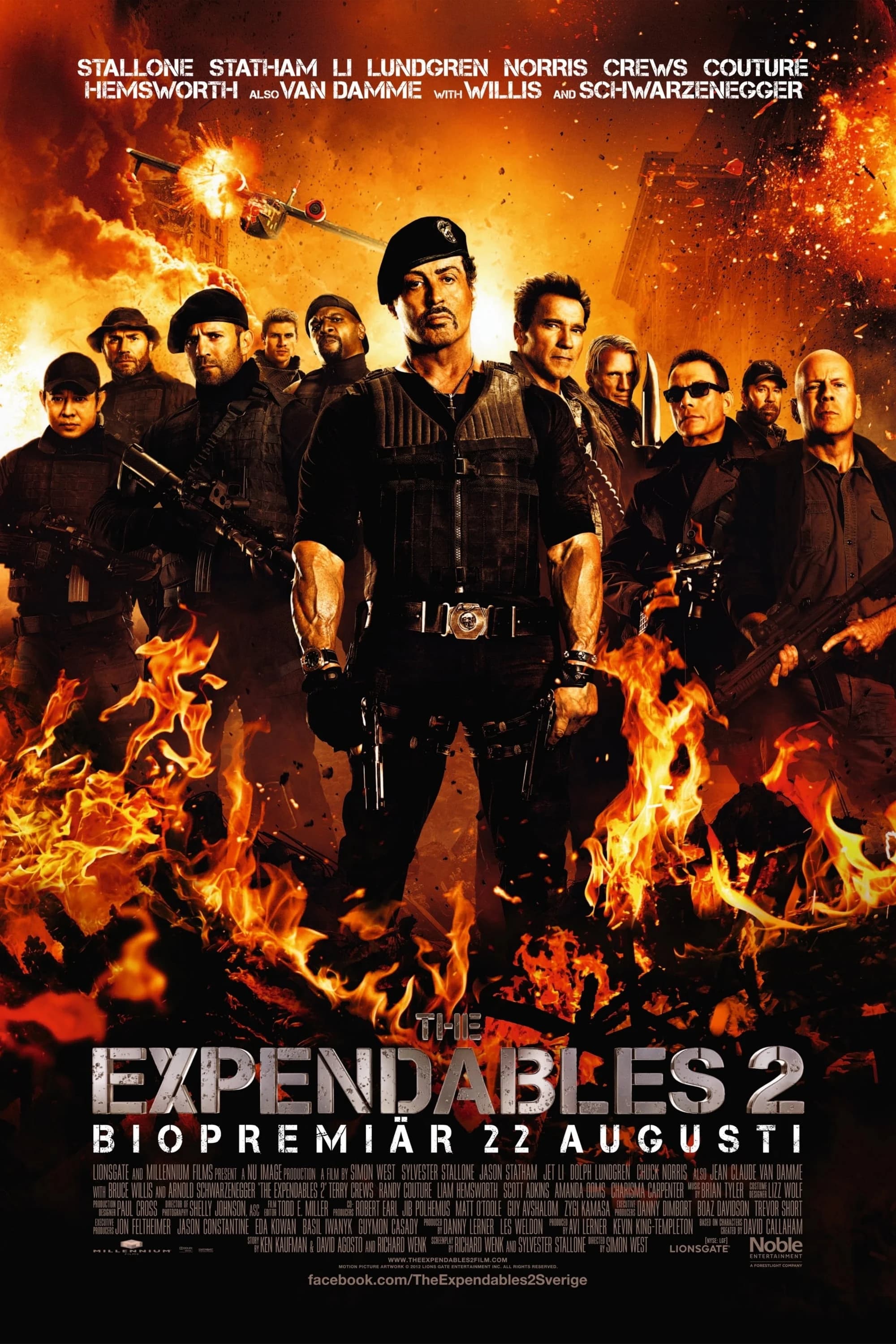 Poster of The Expendables 2 (2012) Dual Audio {Hindi-English}