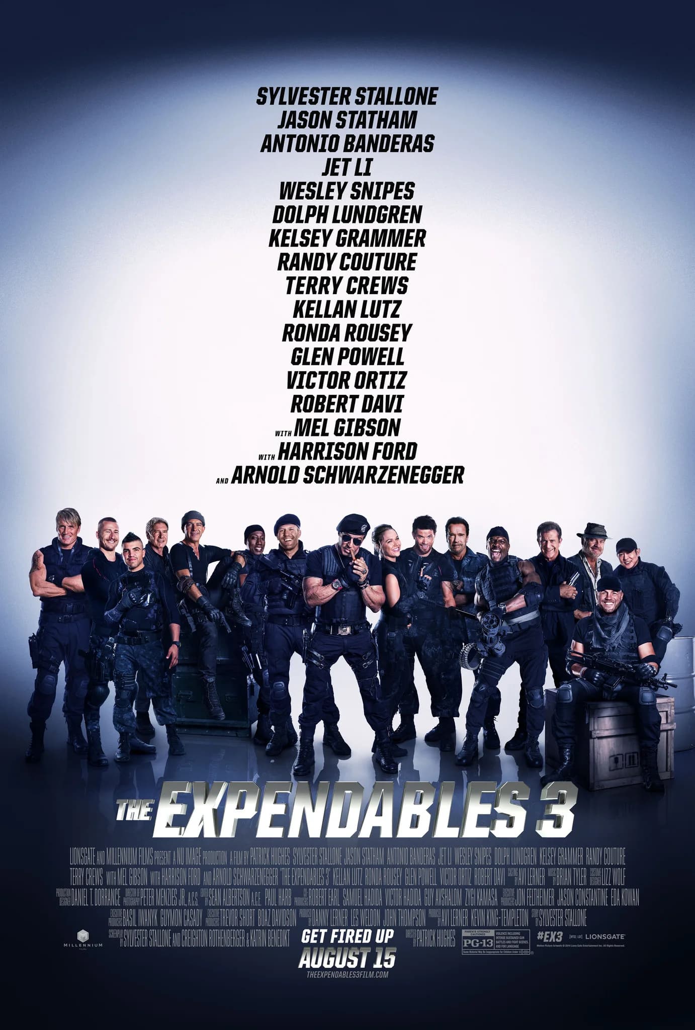 Poster of The Expendables 3 (2014) Dual Audio {Hindi-English}