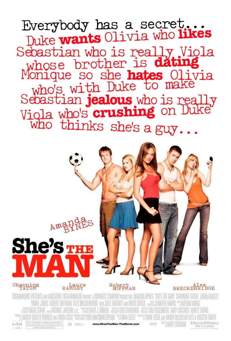 Poster of She’s the Man (2006) Dual Audio {Hindi-English}